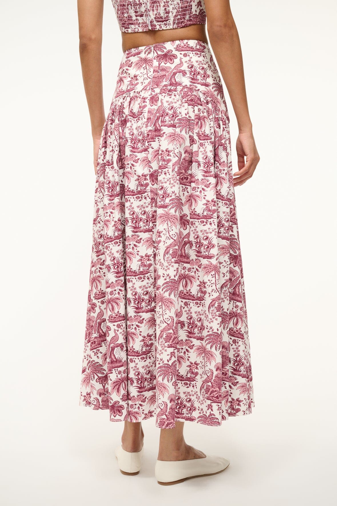 Image PROCIDA SKIRT | BORDEAUX TOILE 4 of 6 and Clicking this image will trigger a zoom pop-up