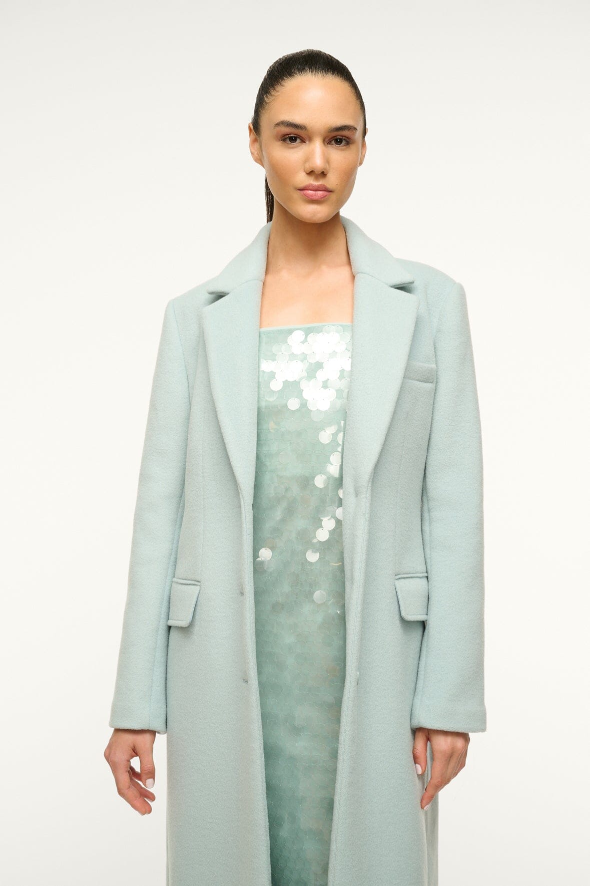 Image SANZA COAT | MIST 3 of 7 and Clicking this image will trigger a zoom pop-up