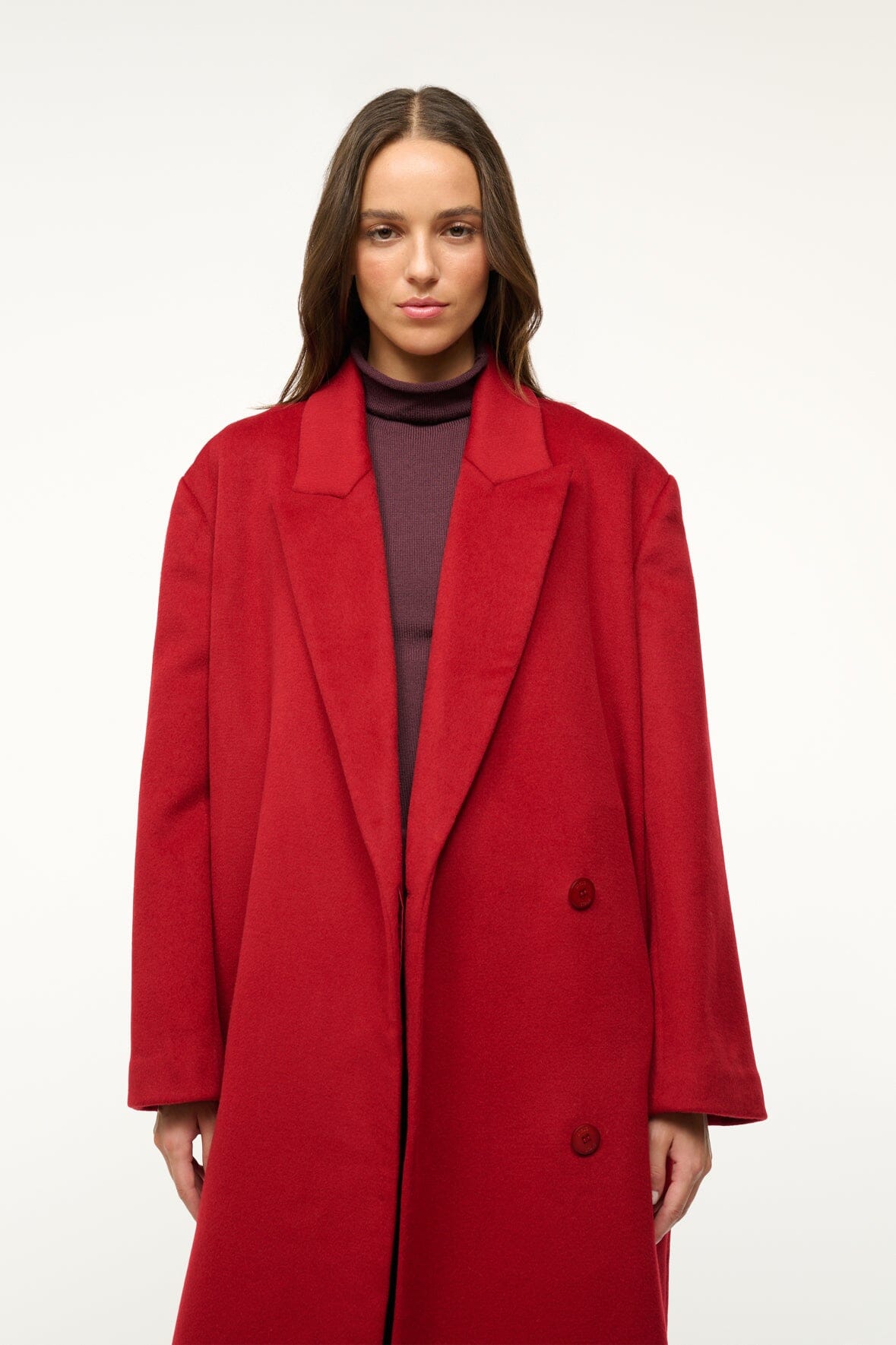 Image SERGE COAT | ROUGE 2 of 7 and Clicking this image will trigger a zoom pop-up