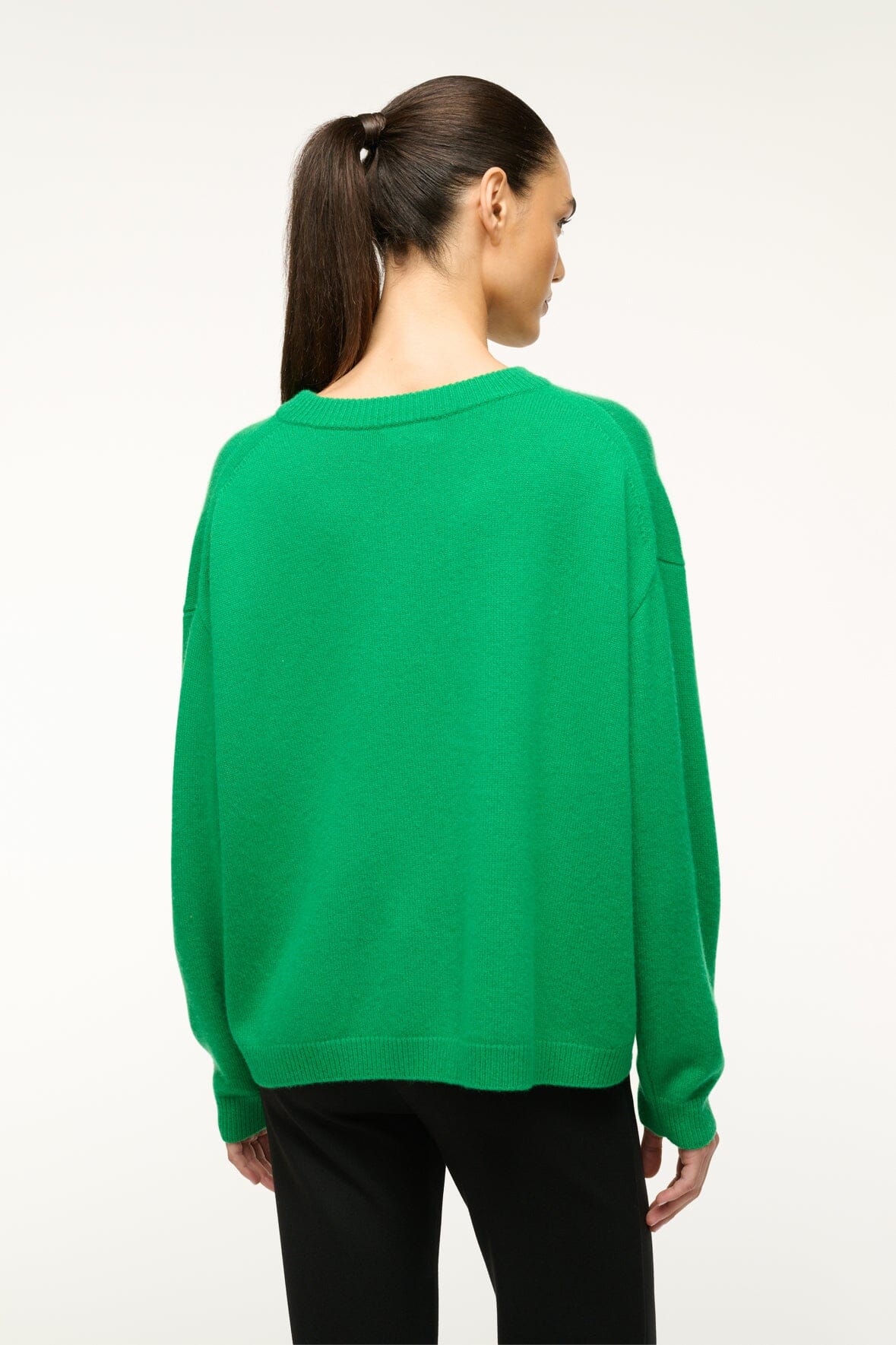 Image SERRANO CASHMERE RELAXED CREW | CLOVER 3 of 4 and Clicking this image will trigger a zoom pop-up