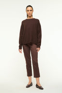 Image SERRANO CASHMERE RELAXED CREW | DARK CHOCOLATE 2 of 5