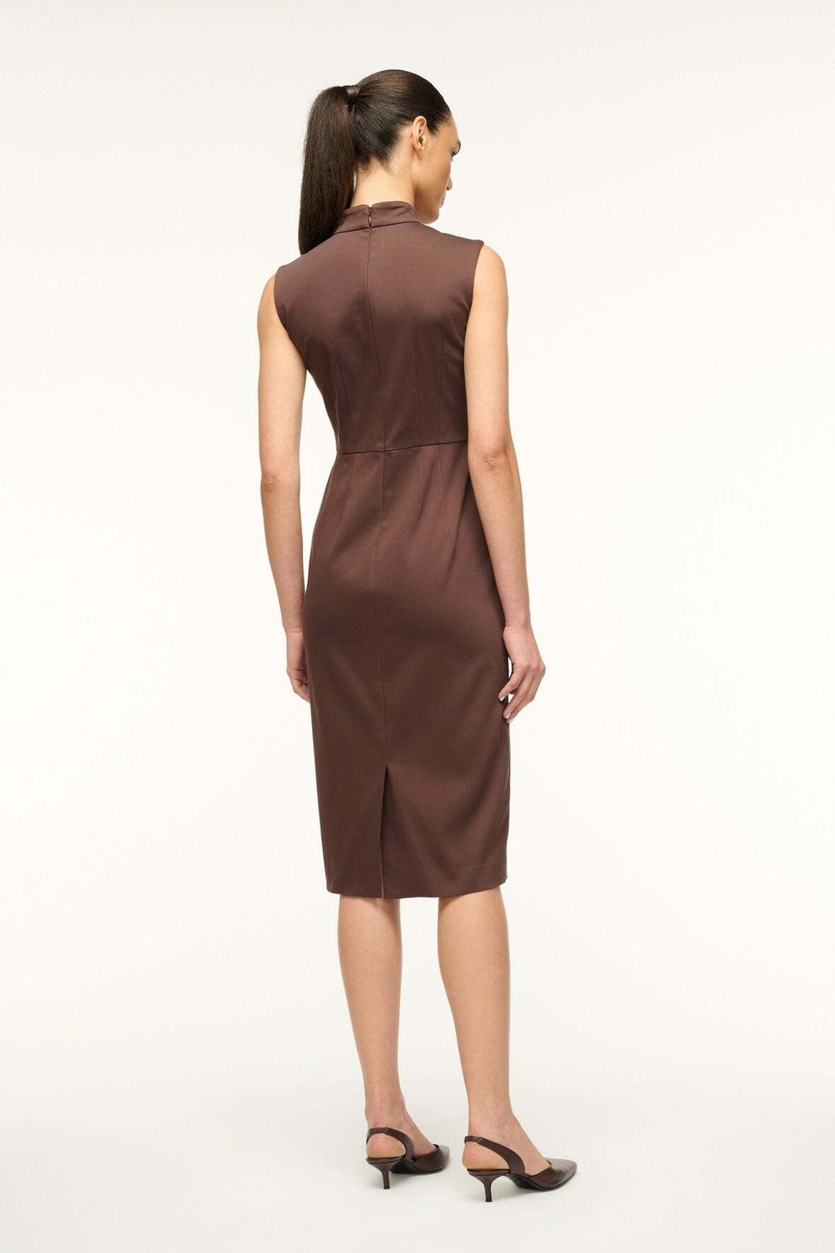 Image MARIANO DRESS | DARK CHOCOLATE 4 of 5 and Clicking this image will trigger a zoom pop-up