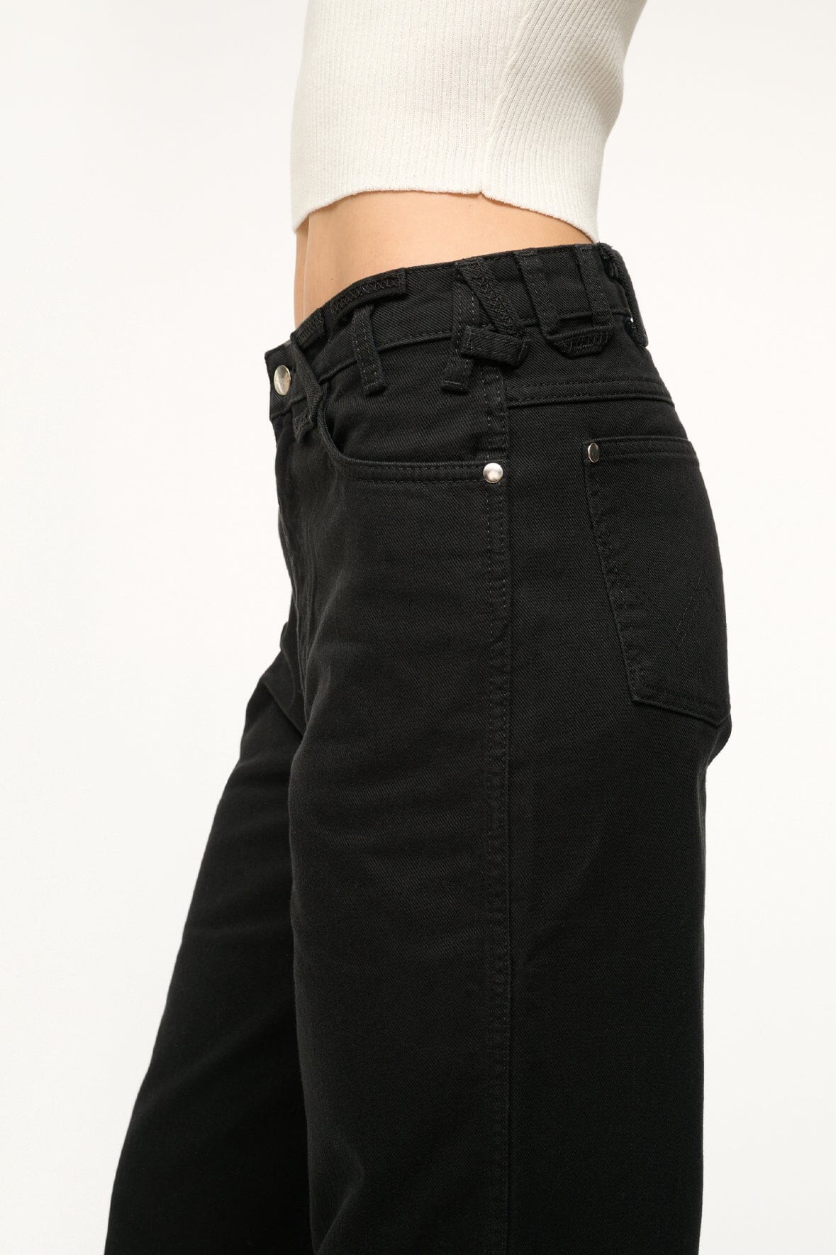 Image STAUD + WRANGLER THE LOOSE JEAN | BLACK 6 of 8 and Clicking this image will trigger a zoom pop-up