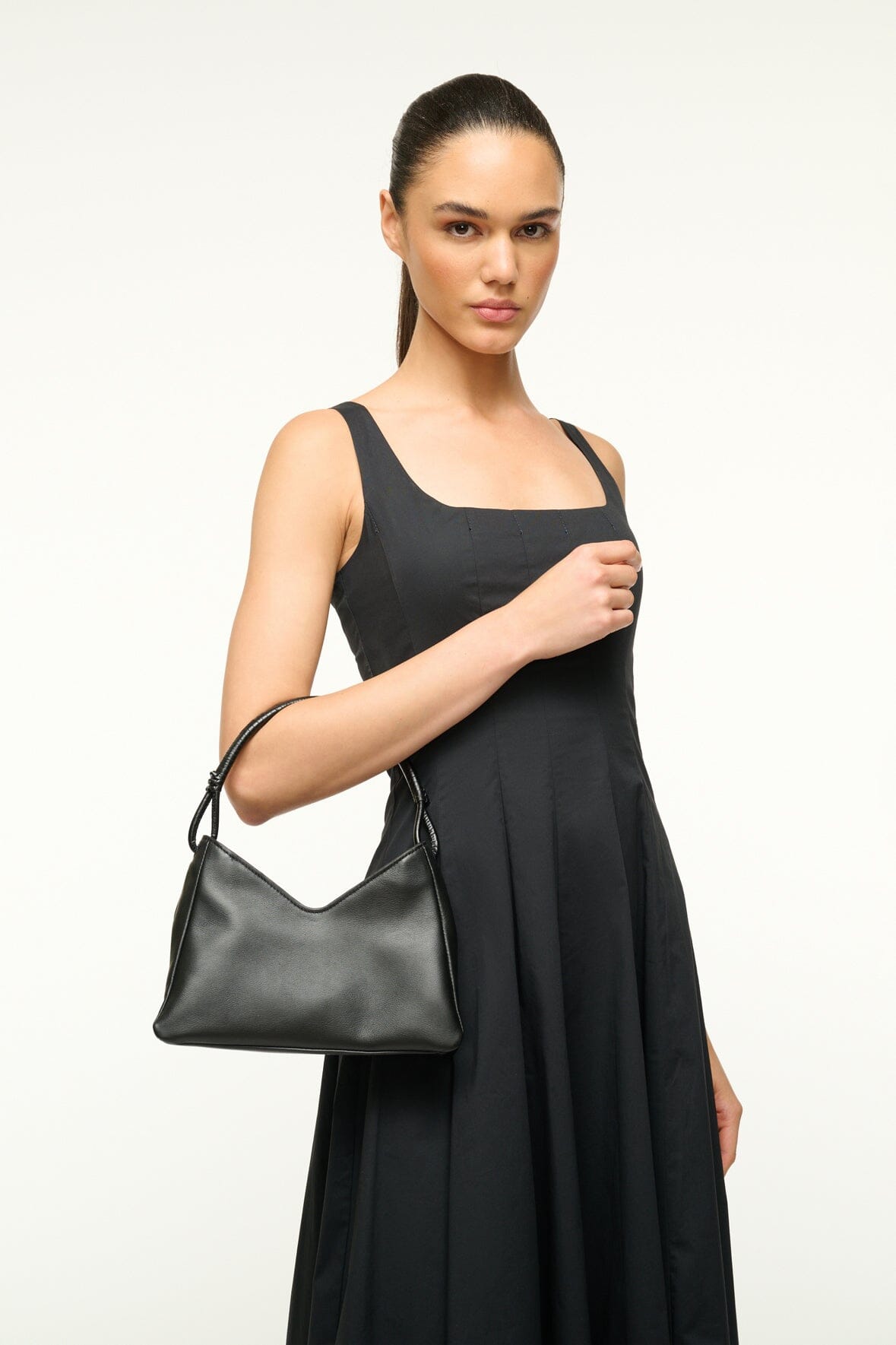 Image VALERIE SHOULDER BAG | BLACK 2 of 7 and Clicking this image will trigger a zoom pop-up