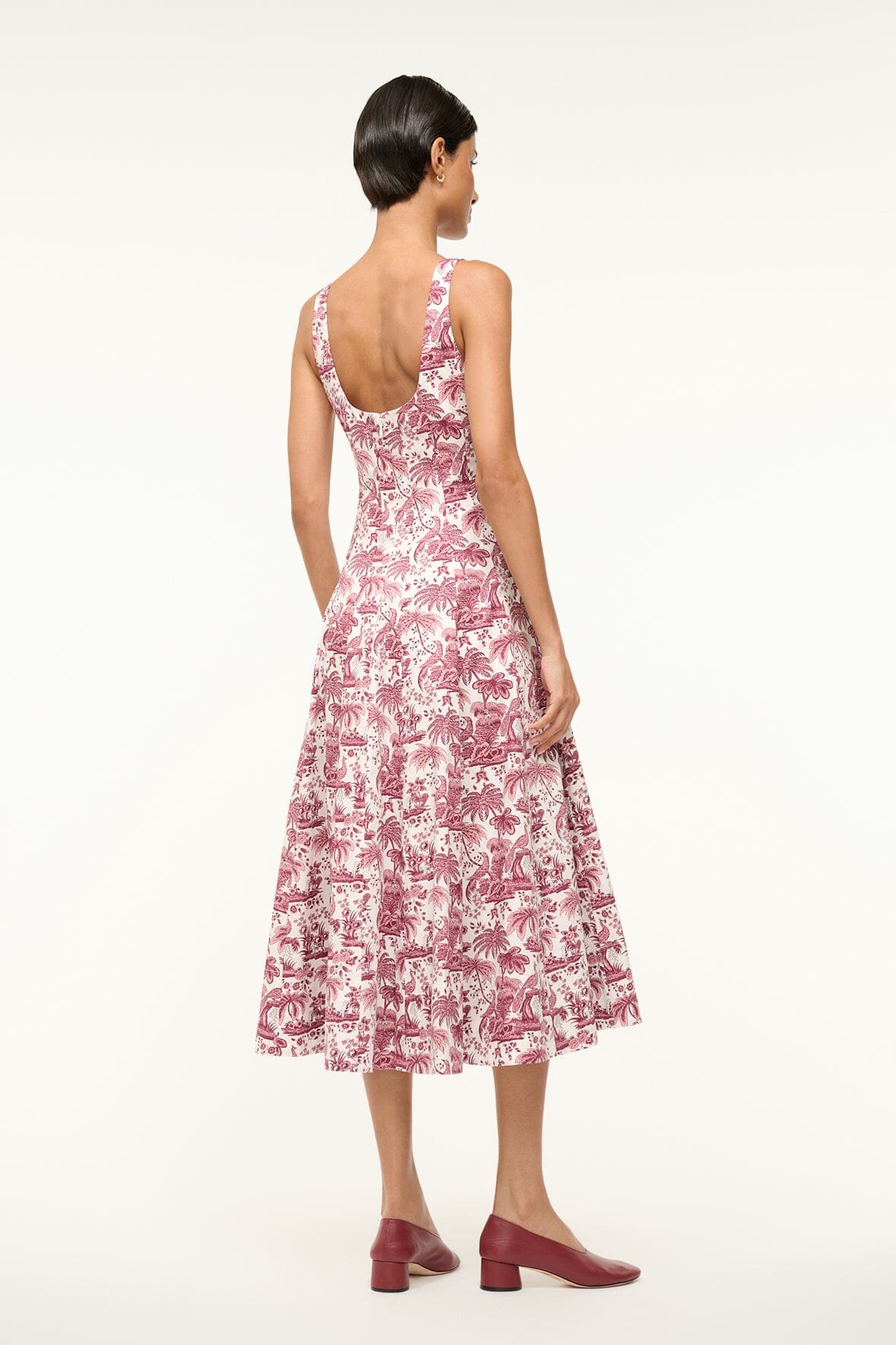 Image WELLS DRESS | BORDEAUX TOILE 3 of 4 and Clicking this image will trigger a zoom pop-up