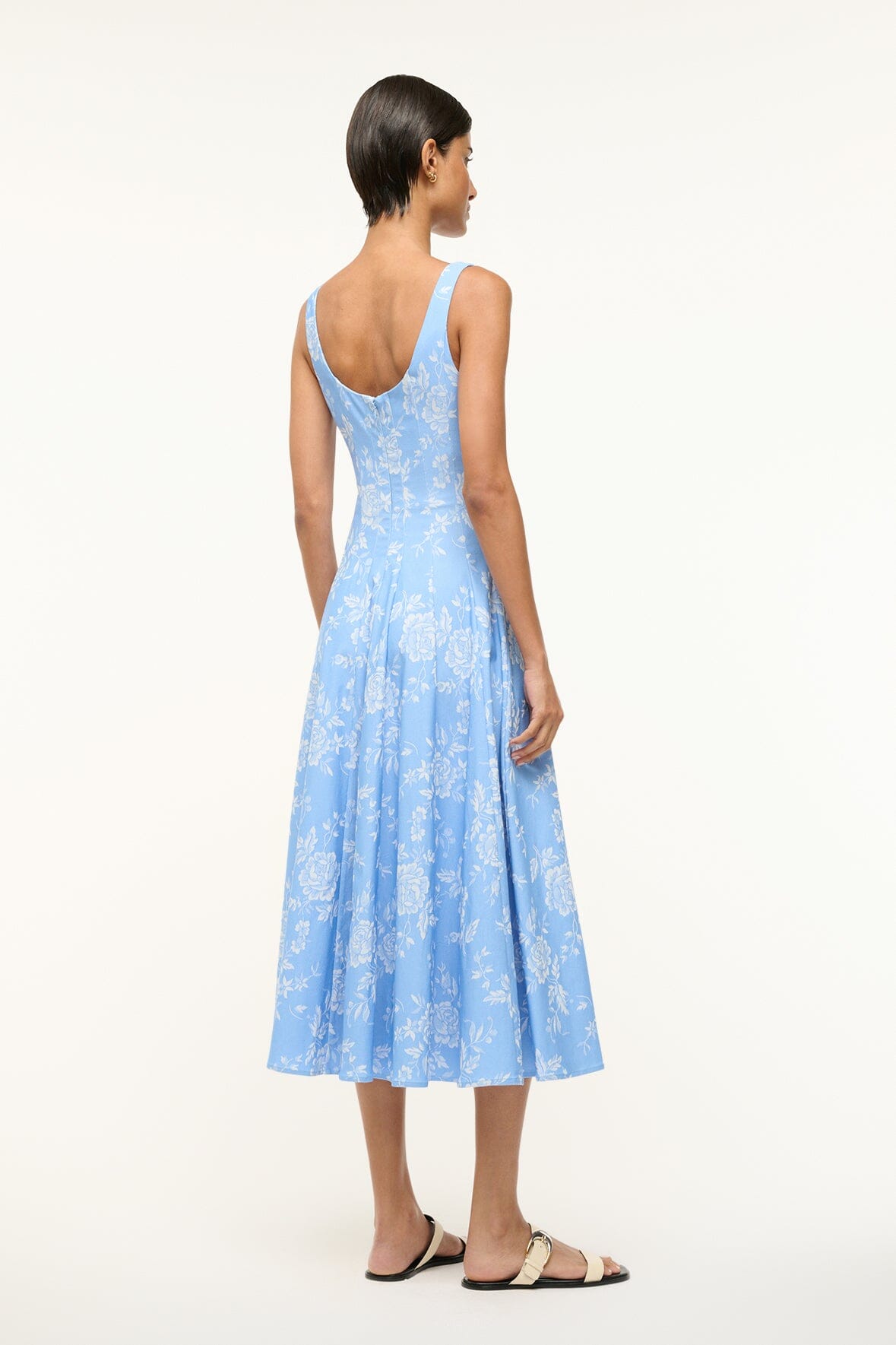 Image WELLS DRESS | BLUE ROSE 3 of 5 and Clicking this image will trigger a zoom pop-up