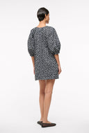 VINCENT MINI DRESS | BLACK WOODBLOCK FLORAL