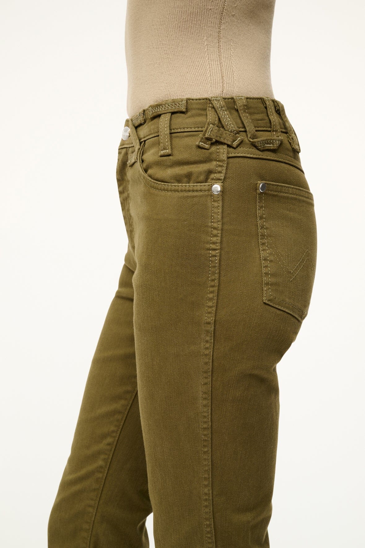 Image STAUD + WRANGLER THE MUST JEAN | SERGEANT GREEN 6 of 7 and Clicking this image will trigger a zoom pop-up