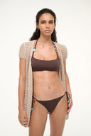 Image SISLEY SIDE TIE BIKINI BOTTOM | DARK CHOCOLATE 2 of 5