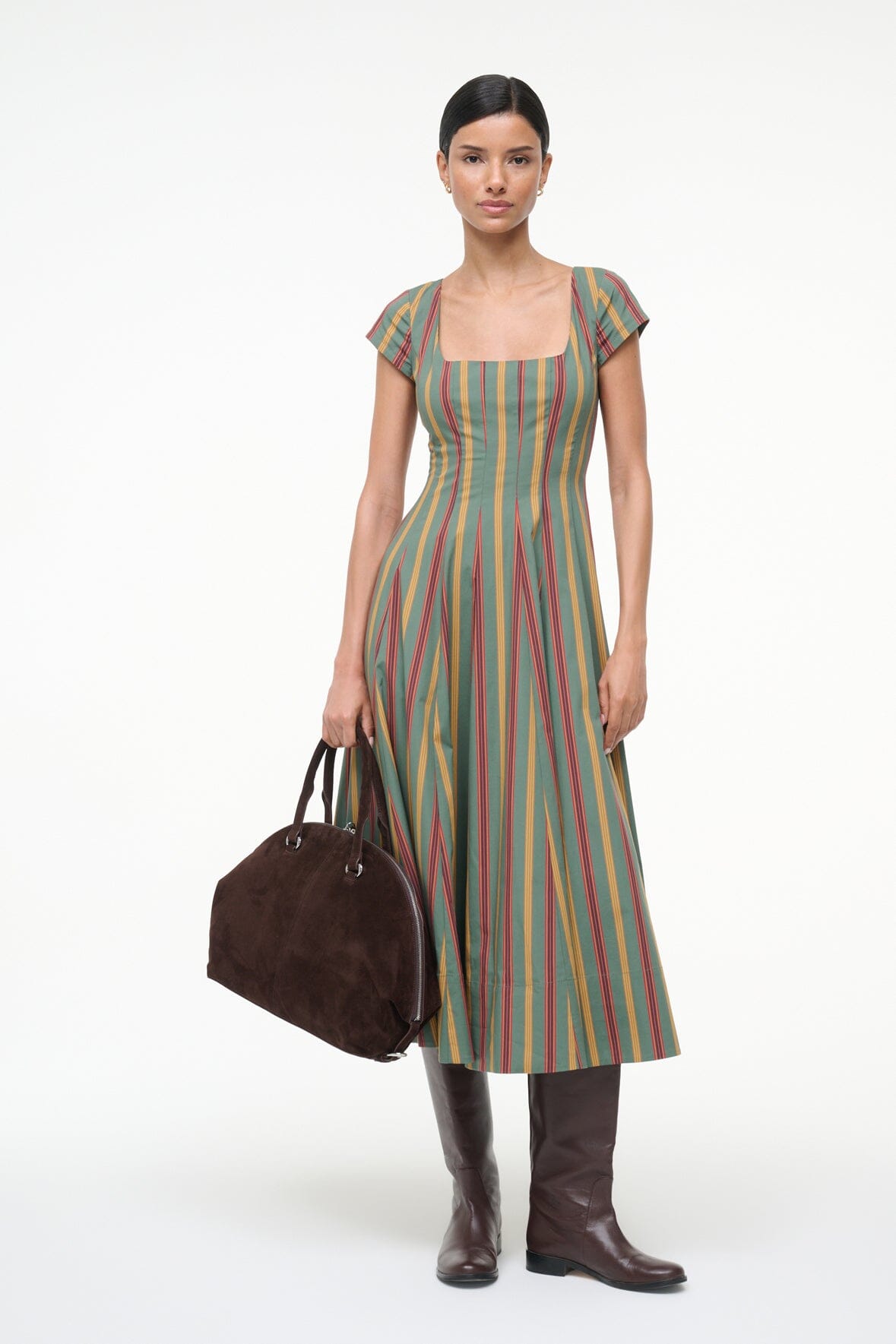 Image SHORT SLEEVE WELLS DRESS | TRAILBLAZER STRIPE 5 of 7 and Clicking this image will trigger a zoom pop-up