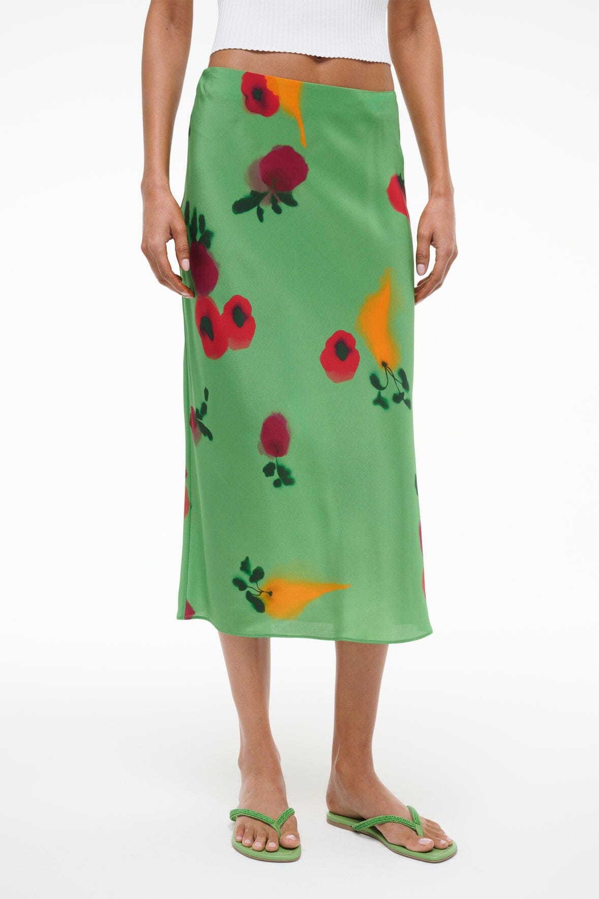 Image ANGELA SILK SKIRT | FARMERS MARKET LEAF 2 of 6 and Clicking this image will trigger a zoom pop-up