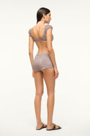 Image JUPITER BIKINI TOP | DARK CHOCOLATE MICRO CHECK 4 of 6