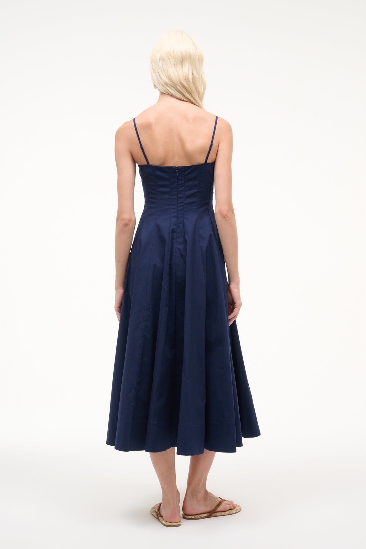 STAUD, Wylie Dress in Navy, Size 4
