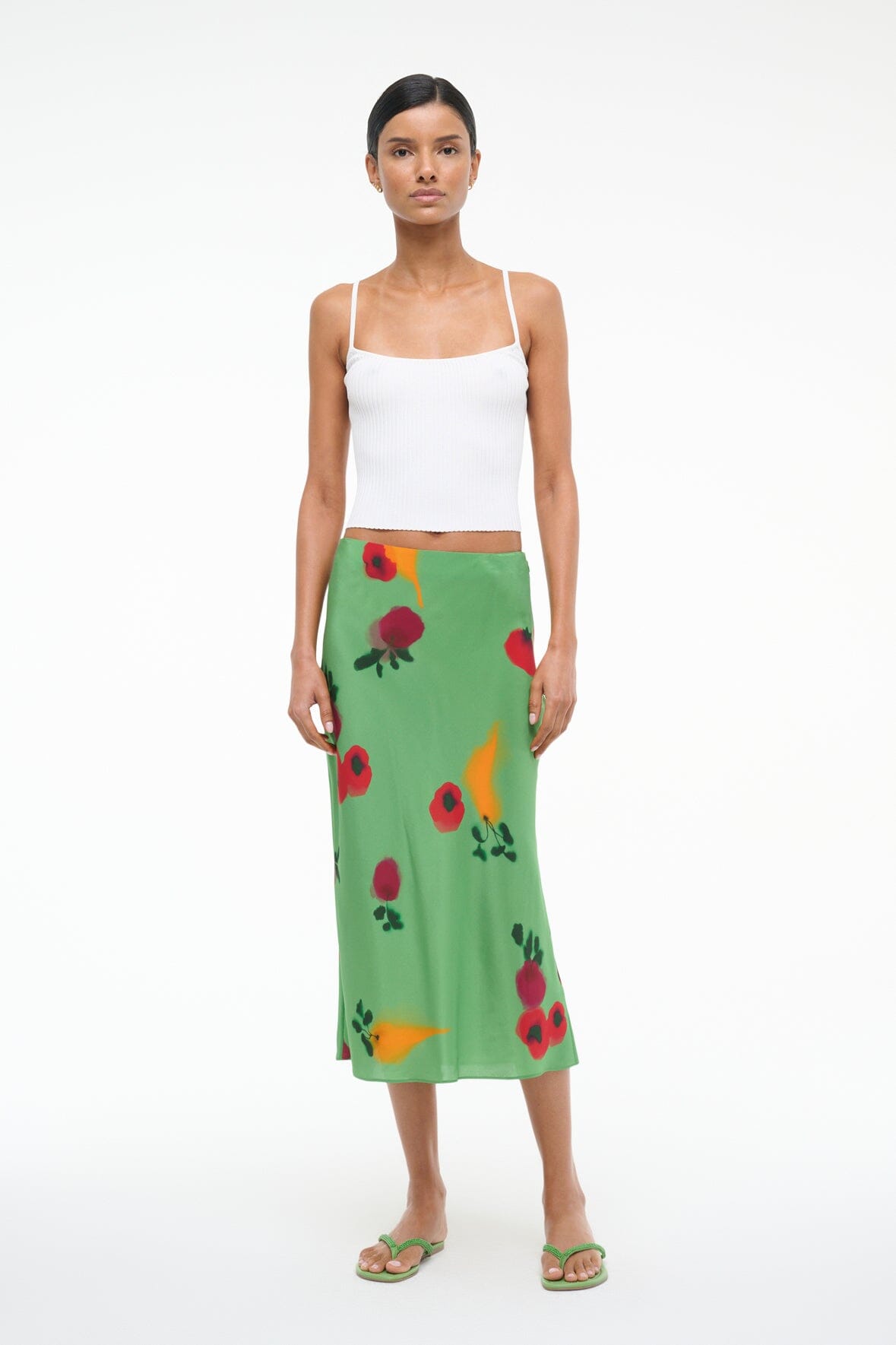 Image ANGELA SILK SKIRT | FARMERS MARKET LEAF 1 of 6 and Clicking this image will trigger a zoom pop-up