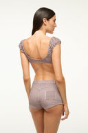 Image JUPITER BIKINI TOP | DARK CHOCOLATE MICRO CHECK 2 of 6