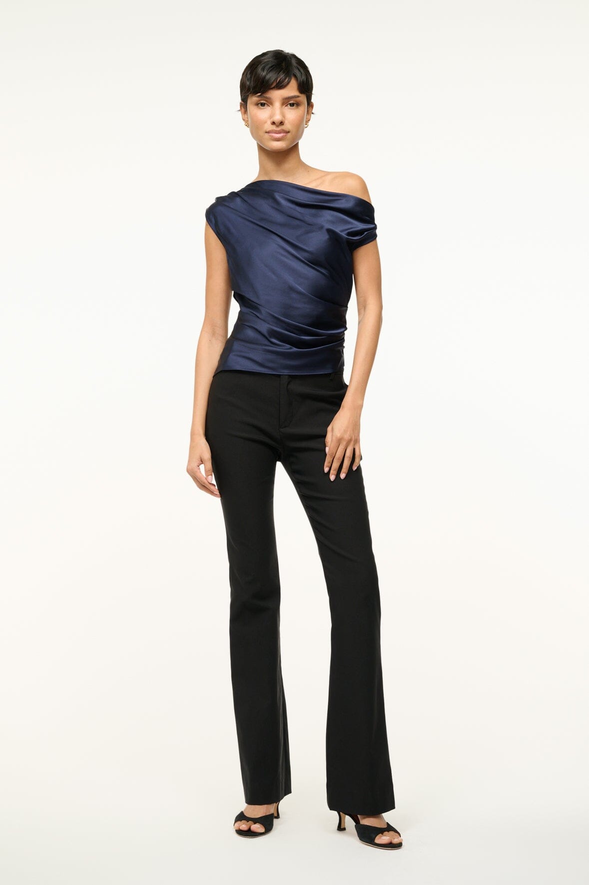 Image PHARE SILK TOP | NAVY 3 of 7 and Clicking this image will trigger a zoom pop-up