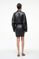 Image CLAUDETTE LEATHER DRESS | BLACK 4 of 6
