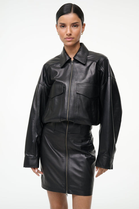 Go to CLAUDETTE LEATHER DRESS BLACK view 2