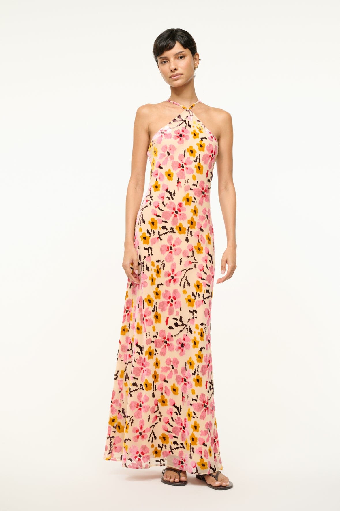 Image CUBISM DRESS | BLOSSOM FLORAL TAPESTRY 1 of 7 and Clicking this image will trigger a zoom pop-up