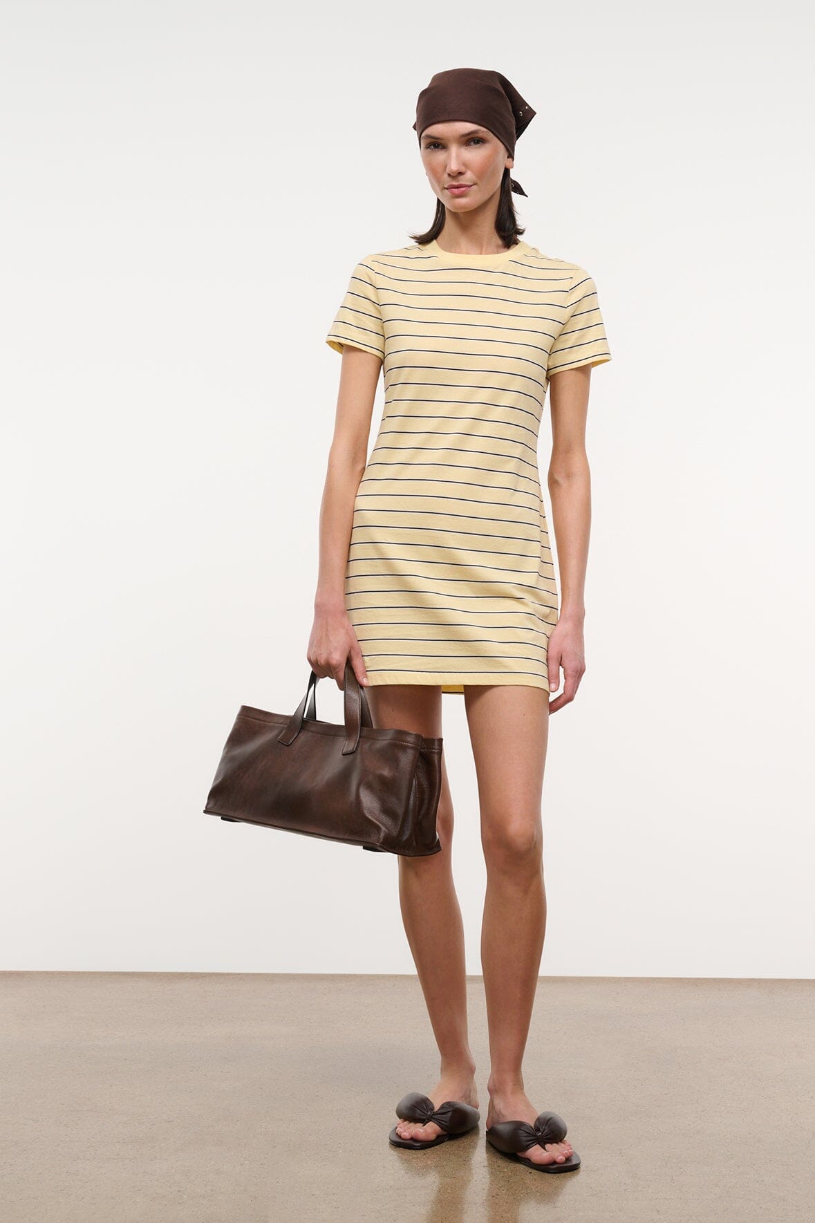 STAUD, Wade Dress in Monday Stripe, Size XS