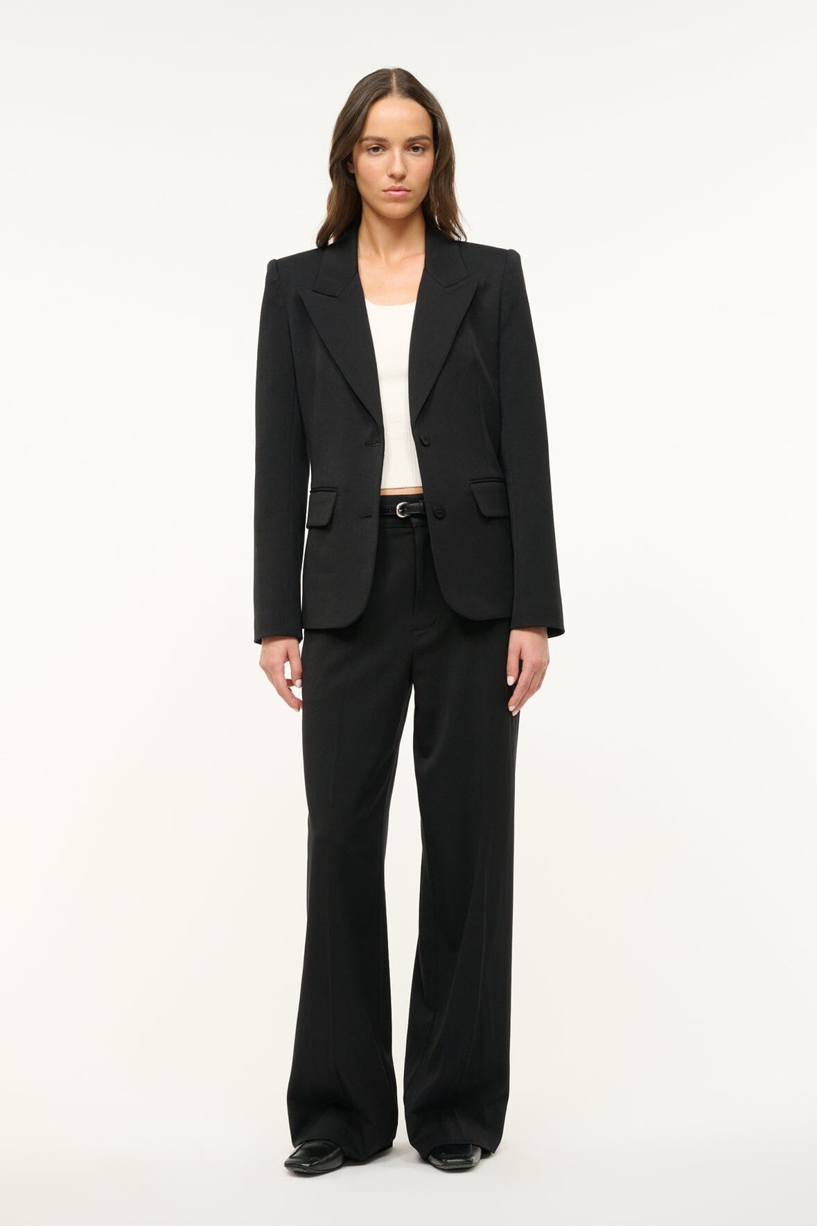 Image PRINCE SUITING PANT | BLACK 1 of 6 and Clicking this image will trigger a zoom pop-up