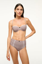 WAILEA BIKINI BOTTOM | DARK CHOCOLATE MICRO CHECK