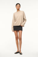 Image SERRANO CASHMERE RELAXED CREW | STONE 2 of 6