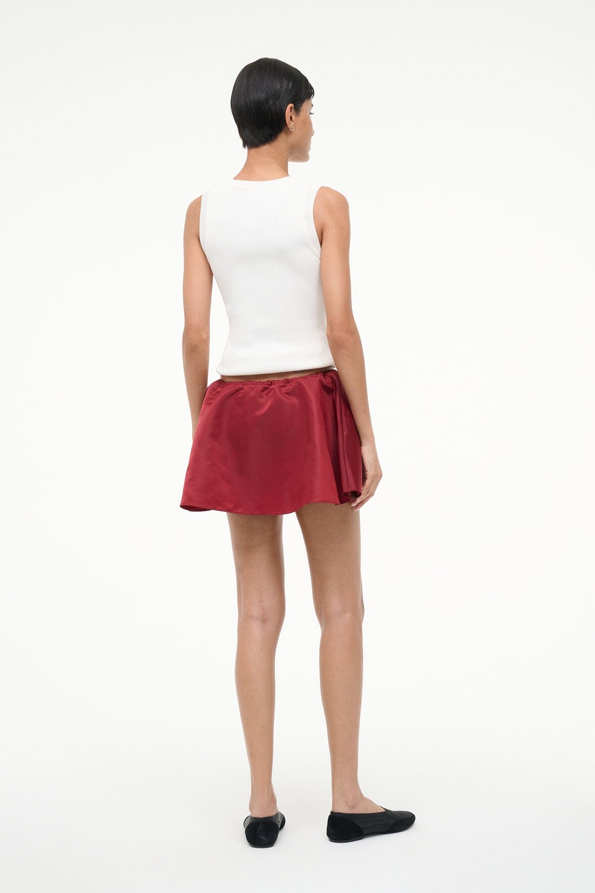 Image SOSA SKIRT | DEEP RED 4 of 6 and Clicking this image will trigger a zoom pop-up