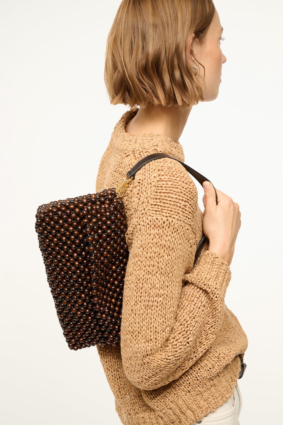 Image TIMMY SHOULDER BAG | DARK BROWN 6 of 8 and Clicking this image will trigger a zoom pop-up