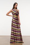 PHARE SILK MAXI DRESS | ARTIST STRIPE