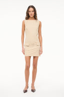 SHEILA DRESS | TAN PINSTRIPE