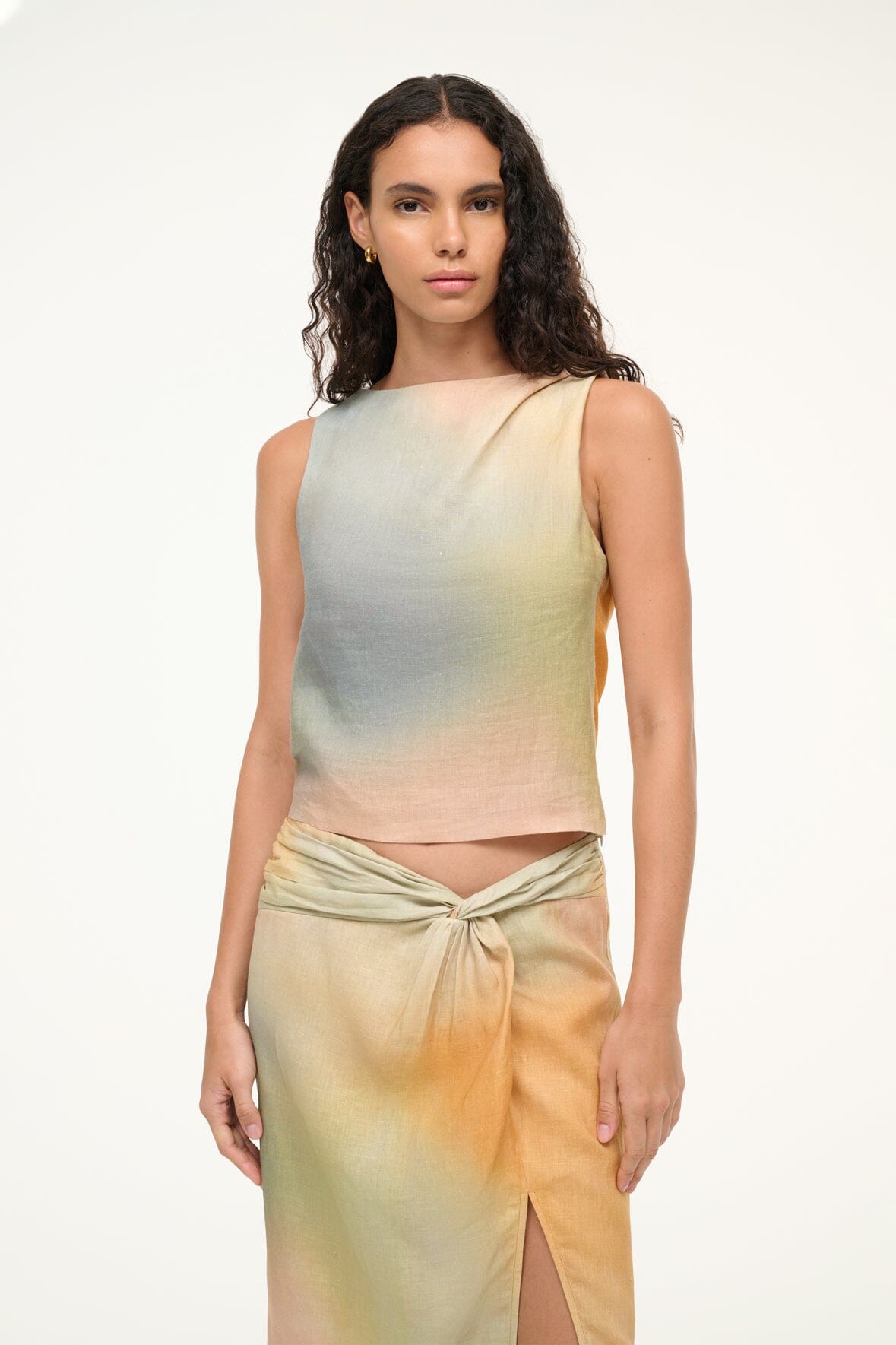 Image BOA LINEN TOP | PASTEL CLOUDS 1 of 6 and Clicking this image will trigger a zoom pop-up