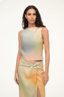 Image BOA LINEN TOP | PASTEL CLOUDS 1 of 6