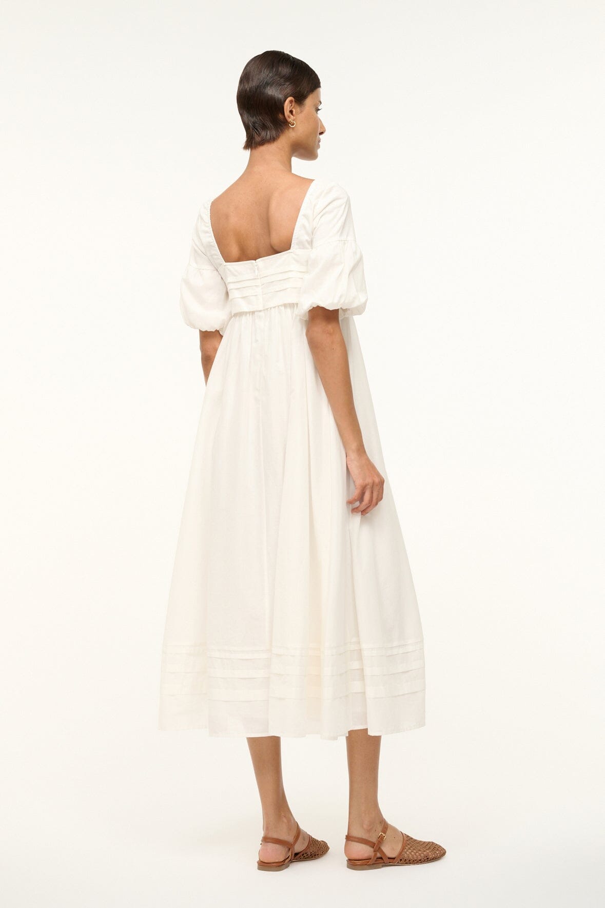 Image DARLA DRESS | IVORY 4 of 5 and Clicking this image will trigger a zoom pop-up