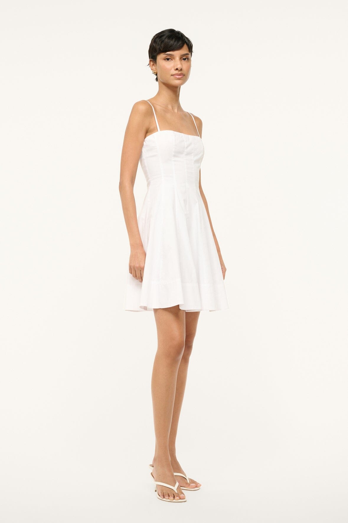 Image WYLIE MINI DRESS | WHITE 2 of 6 and Clicking this image will trigger a zoom pop-up