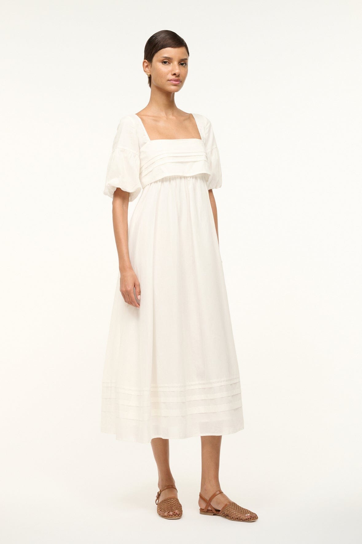 Image DARLA DRESS | IVORY 2 of 5 and Clicking this image will trigger a zoom pop-up