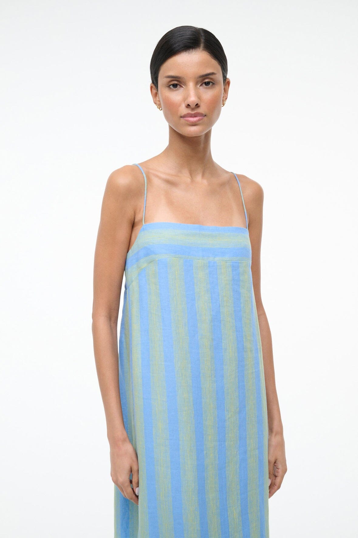 STAUD Laura Linen Dress - Seaport Stripe M STAUD Laura Linen Dress - Seaport Stripe M