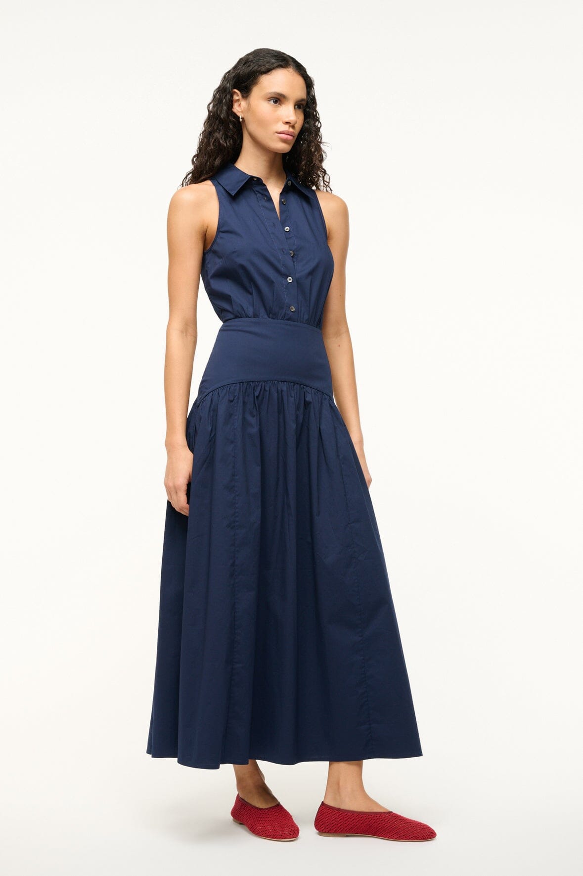 Image ROMY DRESS | NAVY 4 of 5 and Clicking this image will trigger a zoom pop-up