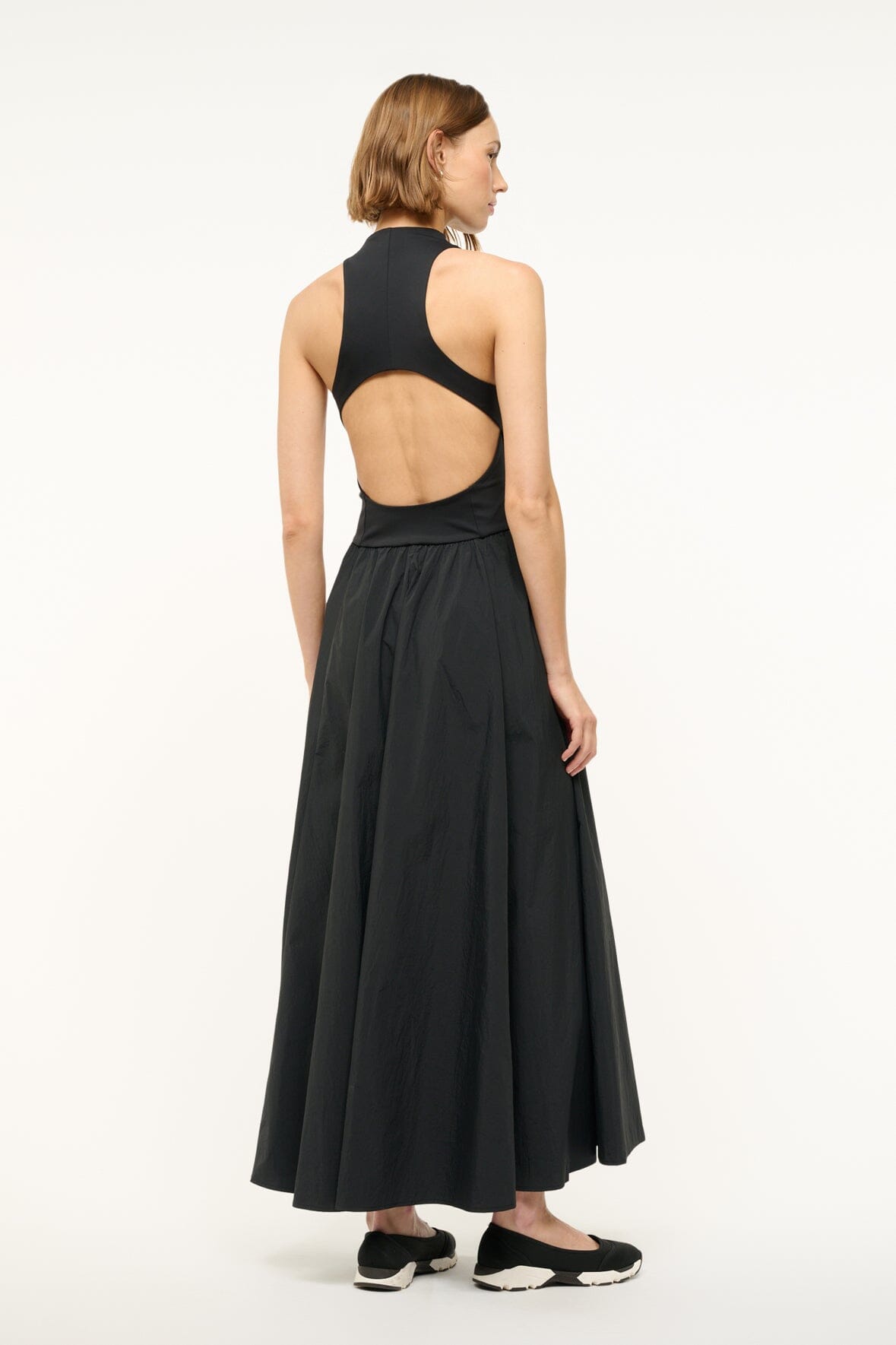 Image CREVASSE MAXI DRESS | BLACK 3 of 7 and Clicking this image will trigger a zoom pop-up