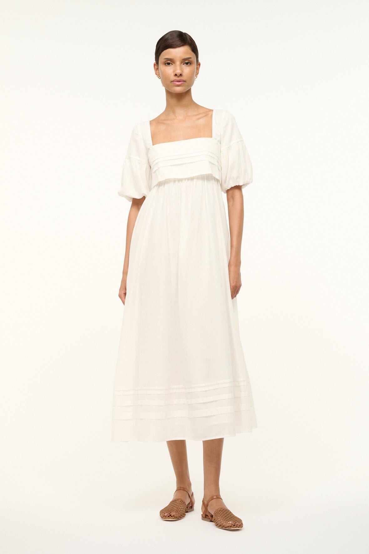 Image DARLA DRESS | IVORY 1 of 5 and Clicking this image will trigger a zoom pop-up