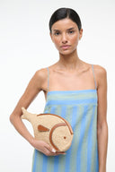 PESCE RAFFIA CLUTCH | NATURAL TAN