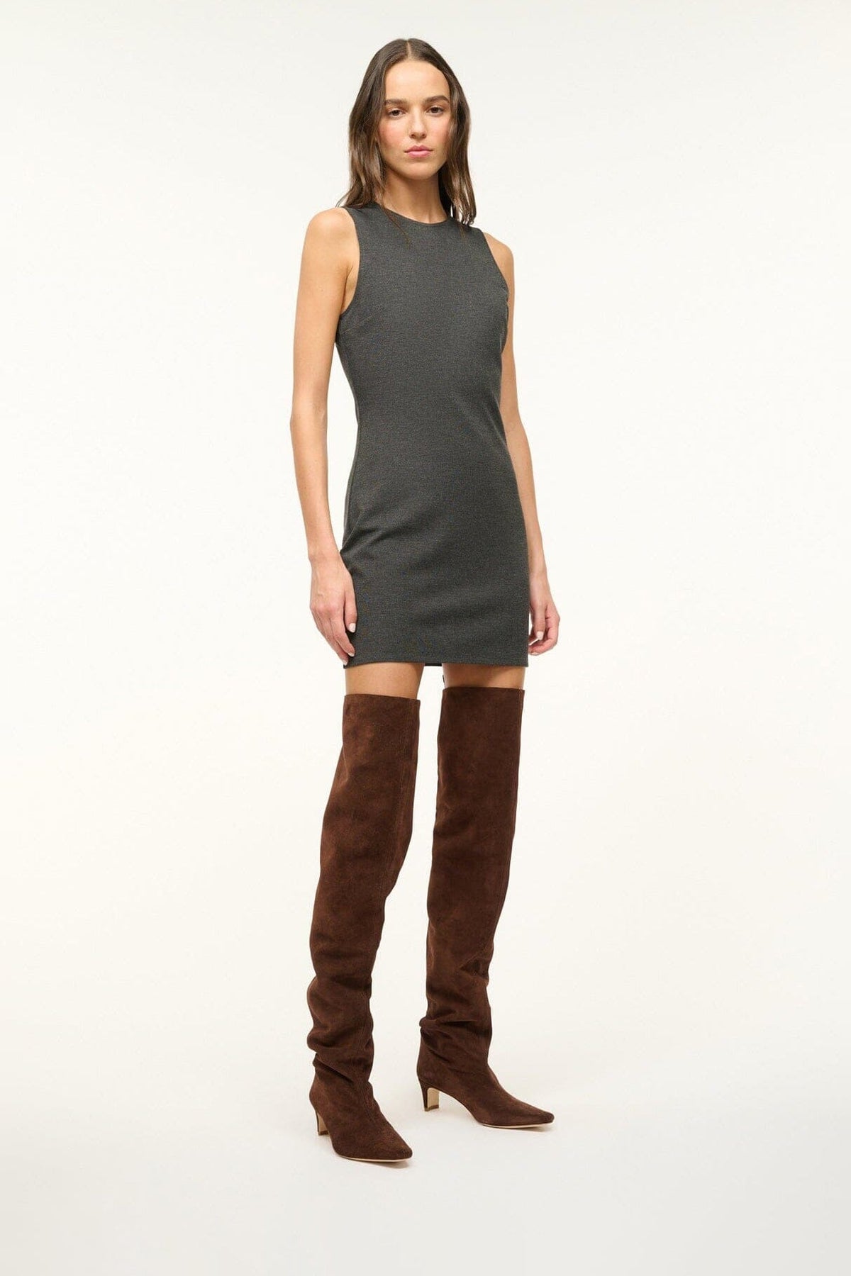 Image WALLY OVER-THE-KNEE BOOT | MAHOGANY SUEDE 5 of 7 and Clicking this image will trigger a zoom pop-up