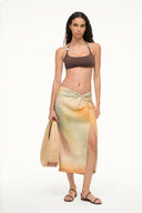 Image PORTO LINEN SKIRT | PASTEL CLOUDS 1 of 7