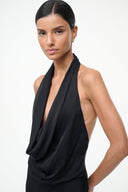 POPPI SILK DRESS | BLACK