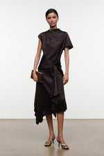 DAVINA SILK DRESS | EARTH
