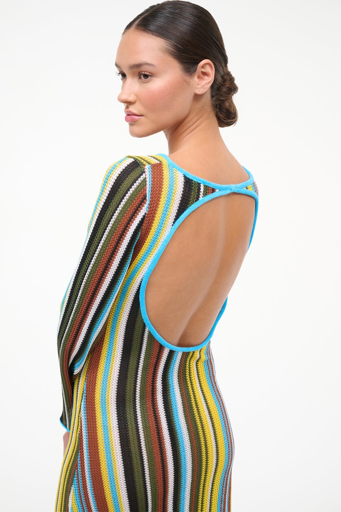 staud brown stripe dress Staud Striped Long Dress w/ Tags - Brown Dresses, Clothing - WSTFG107585