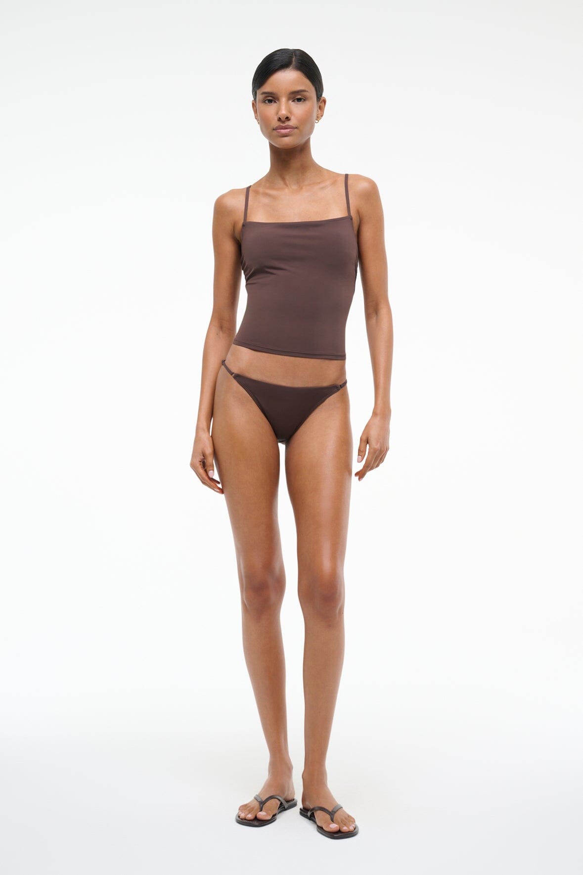 Image CLEO TANKINI TOP | DARK CHOCOLATE 1 of 4 and Clicking this image will trigger a zoom pop-up