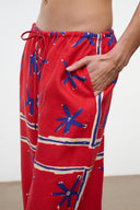 MATEO LINEN CROPPED PANT | PAINTED FOULARD PAINTED FOULARD / XS