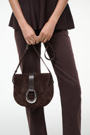 Image BELLA SADDLE BAG | ESPRESSO SUEDE 4 of 8