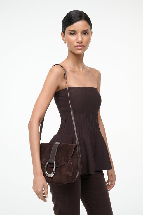 Go to BELLA SADDLE BAG ESPRESSO SUEDE view 2
